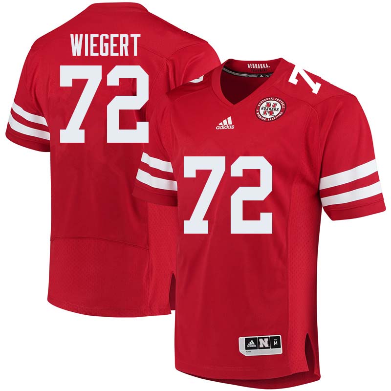 Men #72 Zach Wiegert Nebraska Cornhuskers College Football Jerseys Sale-Red